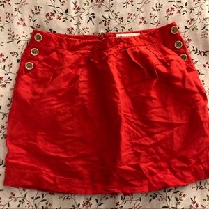 Banana Republic | bright red linen blend miniskirt